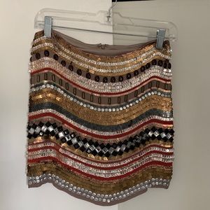Gem and sequin skirt